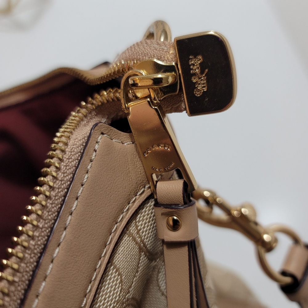 Coach "Evie" Hobo Shoulder Bag Beechwood - Picture 7 of 10